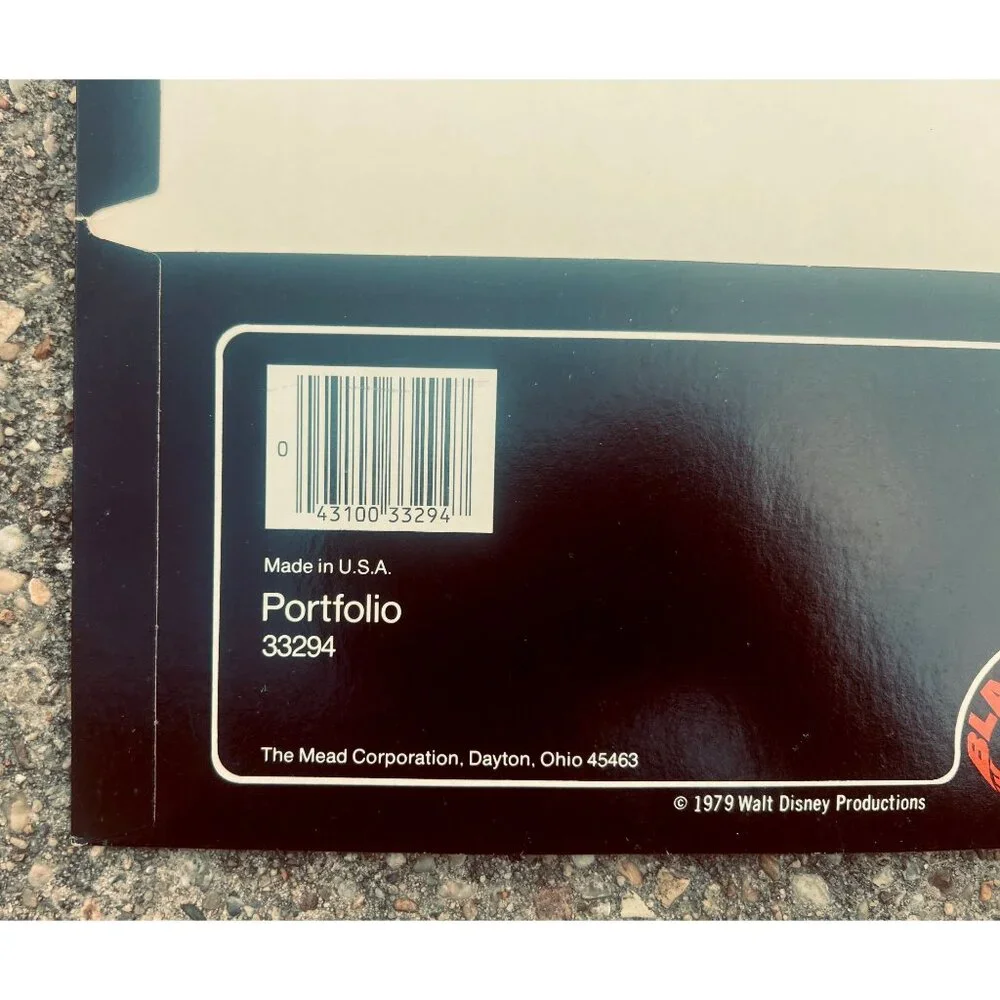 1979 Disney The Black Hole Portfolio Folder Lot of 2 (Mead 33294)